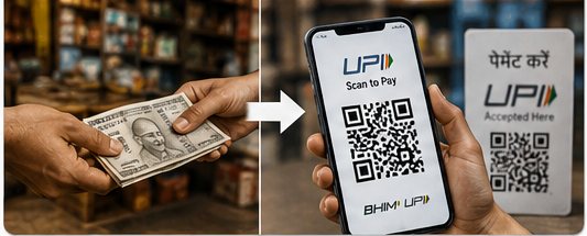 भारत में कैश से UPI और QR Code डिजिटल भुगतान तक बदलाव