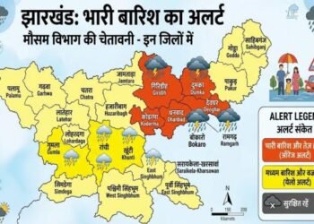 झारखंड का मौसम: रांची समेत इन जिलों में तेज हवा के साथ बारिश का ऑरेंज अलर्ट