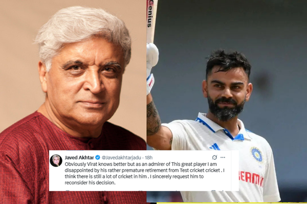 विराट कोहली के टेस्ट क्रिकेट से संन्यास पर जावेद अख्तर ने जताई नाराजगी, कहा- “फैसला दोबारा सोचें”
