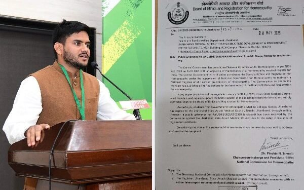 The registration process of homeopathic doctors started with the initiative of AJSU leader Sanjay Mehta, AYUSH Ministry took cognizance