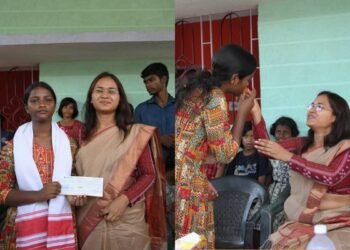 मंत्री शिल्पी नेहा तिर्की ने रेखा को किया सम्मानित