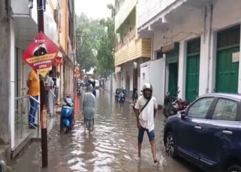 रांची में जलजमाव से बिगड़ी व्यवस्था