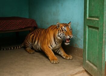 A tiger entered a house in this district of Jharkhand! Villagers saved their lives by locking the room