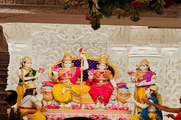 राम मंदिर में विराजें राजा राम, राम दरबार की हुई प्राण प्रतिष्ठा