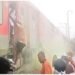 A major accident was averted in the Garib Rath Express going from Delhi to Ranchi, smoke rose from G-5 coach, many passengers injured