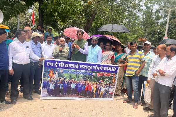 AJSU Party supports the movement of HEC contract workers, warns the management