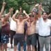 Half naked protest by HEC employees: Anger erupted against outsourcing, know the whole reason