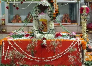 Tetartoli Shiva temple resonated with decorated Shivalinga and Rudrabhishek, devotees gathered on Shravan Amavasya