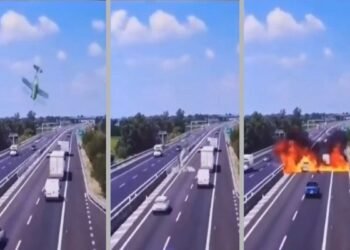 इटली में हाईवे पर गिरा अल्ट्रालाइट एयरक्राफ्ट, दंपती की मौत, दो घायल