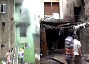 रांची के हरमू में भीषण आग: सहजानंद चौक के पास कई दुकानें जलकर खाक, लाखों का नुकसान