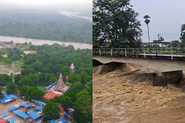लगातार बारिश से मुहाने और बसाने नदी उफान पर, घरों-खेतों में पानी, सड़क-बिजली ठप