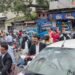 Heavy traffic jam in Dhanbad, vehicles stuck for hours from Tiwari Hotel to Harimandir Road