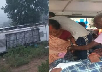 तेज रफ्तार बनी आफत: कोडरमा में बस पलटी, 11 घायल