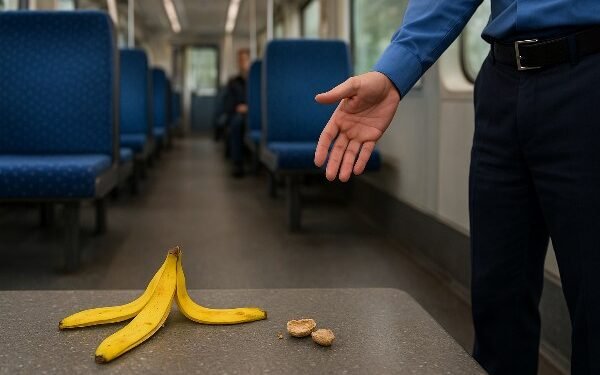 Banana and peanut peels thrown in train, fined Rs 100 – read the full story!