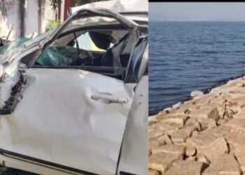 धुर्वा डैम में अनियंत्रित होकर गिरी कार, दो पुलिसकर्मी और चालक की मौत