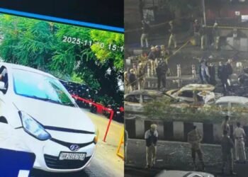 दिल्ली ब्लास्ट से पहले का CCTV फुटेज: चलती कार में था आतंकी उमर?