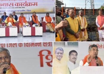 BJP MP Aditya Sahu laid the foundation stone for schemes worth Rs 6.08 crore.