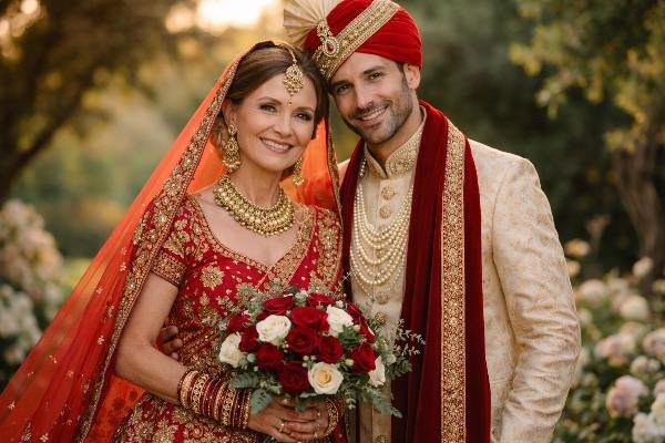 A woman became a bride at the age of 60, and the groom was 40.