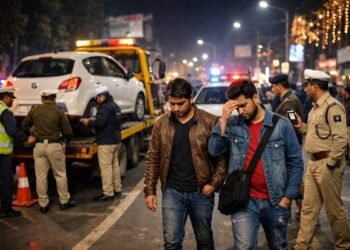 Zero tolerance in Ranchi on New Year's Day! If you drink and drive, your vehicle will be confiscated and you'll have to walk home.