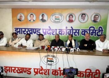 Congress's 'Save MNREGA' protest against the change in the name and provisions of MNREGA, foot march in Ranchi on January 5