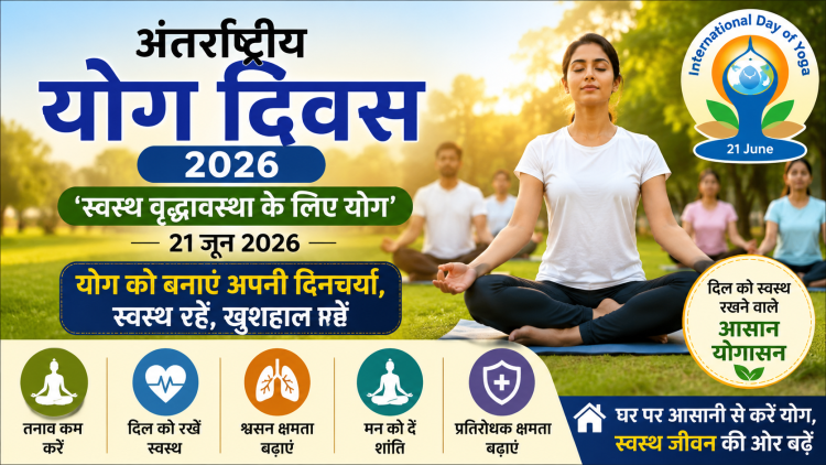 International Yoga Day 2026: ‘स्वस्थ वृद्धावस्था के लिए योग’ थीम के साथ देशभर में आयोजन, जानिए दिल को स्वस्थ रखने वाले आसान योगासन