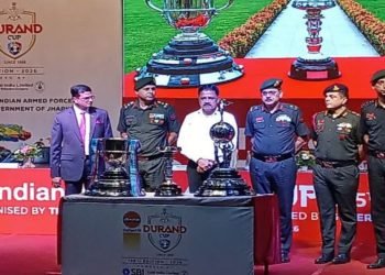 रांची में पहुंची डूरंड कप 2026 की ट्रॉफी, 26 जुलाई से शुरू होगा फुटबॉल का महामुकाबला