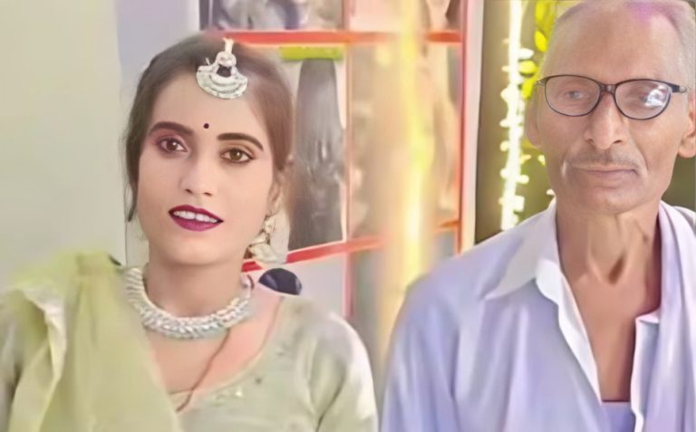 75 साल के बुजुर्ग का 30 साल की युवती पर आया दिल, दोनों ने कर ली सगाई-वीडियो वायरल