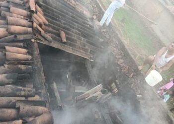 बिरनी में शॉर्ट सर्किट से भीषण आग, बलगो और कुम्हारपीटनी में चार घर जलकर राख