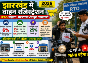 झारखंड RTO में नई गाड़ी का रजिस्ट्रेशन प्रक्रिया 2026
