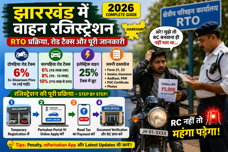 झारखंड RTO में नई गाड़ी का रजिस्ट्रेशन प्रक्रिया 2026