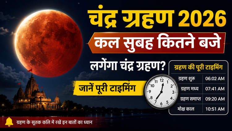 Chandra Grahan 2026 Timing: कल सुबह कितने बजे लगेगा चंद्र ग्रहण? जानें पूरी टाइमिंग 1 Chandra Grahan 2026 Timing: At what time will the lunar eclipse occur tomorrow morning? Check the full schedule.