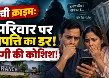 रांची के पंडरा में ठगी की कोशिश करते फर्जी साधु और बुजुर्ग महिला