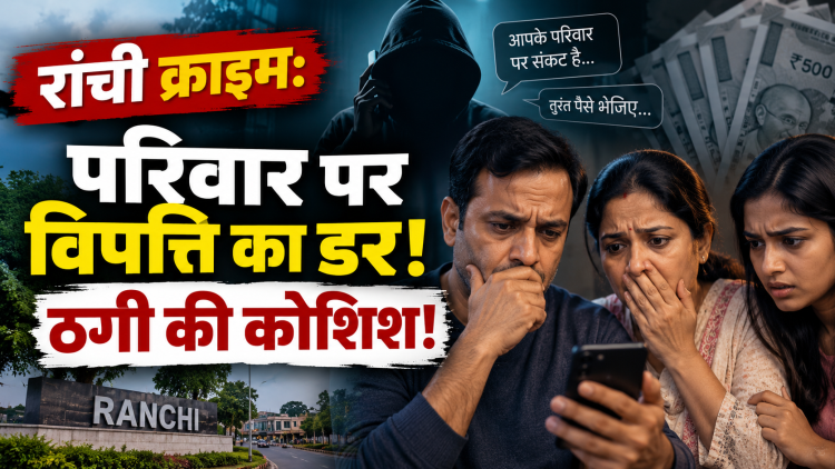 रांची के पंडरा में ठगी की कोशिश करते फर्जी साधु और बुजुर्ग महिला