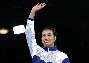 Asian Games 2026 me women's 75kg boxing category me gold medal jitne ke baad khushi manati Lovlina Borgohain