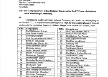 बंगाल चुनाव में झारखंड के नेताओं की एंट्री! कांग्रेस ने जारी की स्टार प्रचारकों की लिस्ट, जानिए किसे मिली जिम्मेदारी