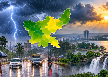 झारखंड मौसम अपडेट 30 अक्टूबर 2026 - रांची, जमशेदपुर और बोकारो में बारिश और IMD अलर्ट का मानचित्र