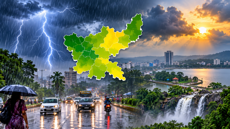 झारखंड मौसम अपडेट 30 अक्टूबर 2026 - रांची, जमशेदपुर और बोकारो में बारिश और IMD अलर्ट का मानचित्र