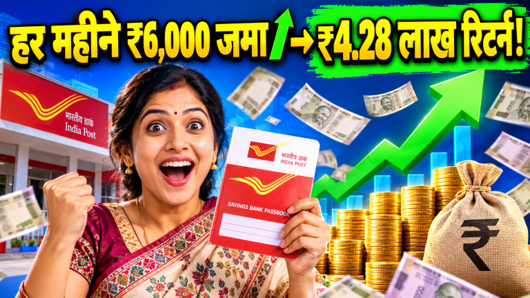 पोस्ट ऑफिस की इस धांसू स्कीम में हर महीने 6000 लगाकर बनाएं ₹4.28 लाख का फंड