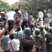 Protesting students and political leaders gathered near the Old Vidhan Sabha in Ranchi over JPSC and JSSC exam irregularities