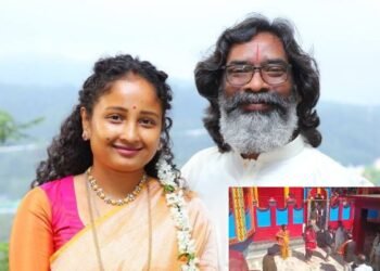 On their 20th wedding anniversary, CM Hemant Soren and Kalpana Soren sought blessings from Goddess Chinnamasta, and leaders extended their congratulations.
