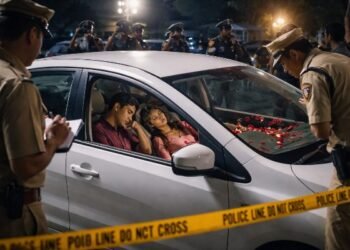 Dead bodies of a young man and a woman found inside a car on Valentine's Day, police team engaged in investigation.