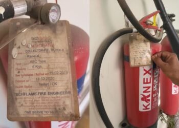 Is the capital's administrative headquarters unsafe? An expired fire system at the Ranchi Collectorate poses a significant threat.