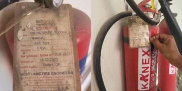 Is the capital's administrative headquarters unsafe? An expired fire system at the Ranchi Collectorate poses a significant threat.