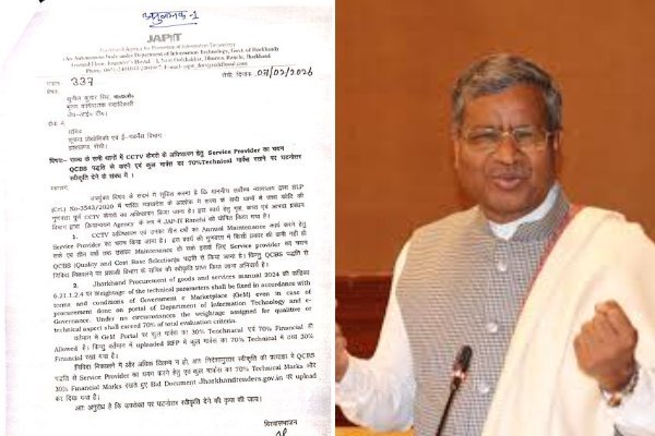 Babulal Marandi wrote a letter to CM Hemant Soren, making serious allegations regarding CCTV tenders in police stations.