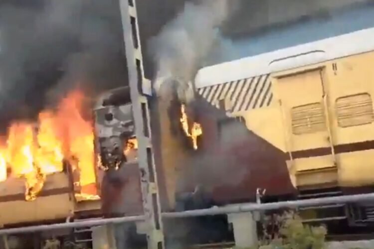 Major accident at Sasaram Railway Station: Patna fast passenger train catches fire, one bogie burnt to ashes