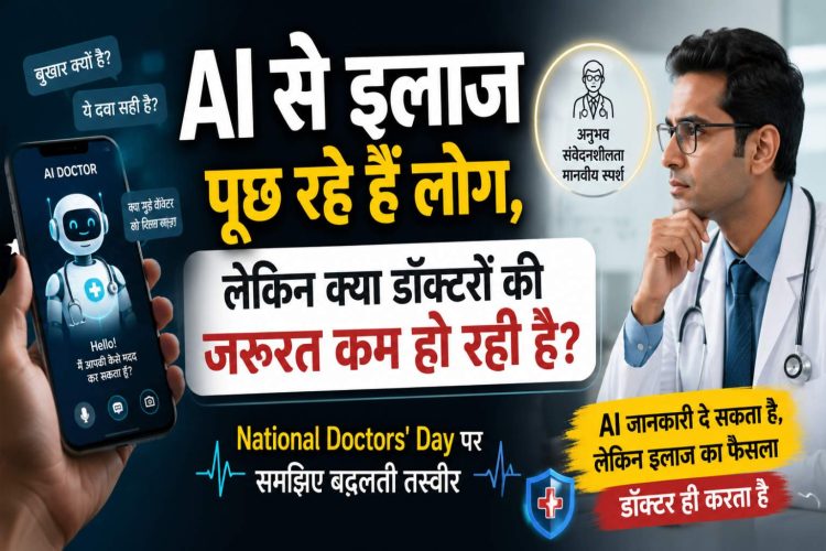 AI से इलाज पूछ रहे हैं लोग, लेकिन क्या डॉक्टरों की जरूरत कम हो रही है? National Doctors' Day पर समझिए बदलती तस्वीर 1 People are turning to AI for medical advice, but is the need for doctors diminishing? Understand the changing landscape on National Doctors' Day.