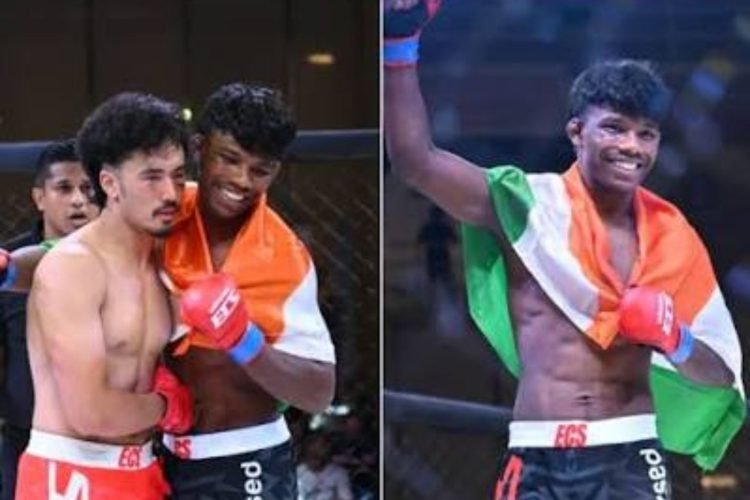 Jharkhand News: Godda's Devgan Marandi secures victory in an international MMA bout in just 17 seconds; opponent from Nepal knocked out.