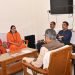 Mahamandaleshwar Mata Rajeshwari Nand Giri met BJP State President Aditya Sahu; various issues were discussed.