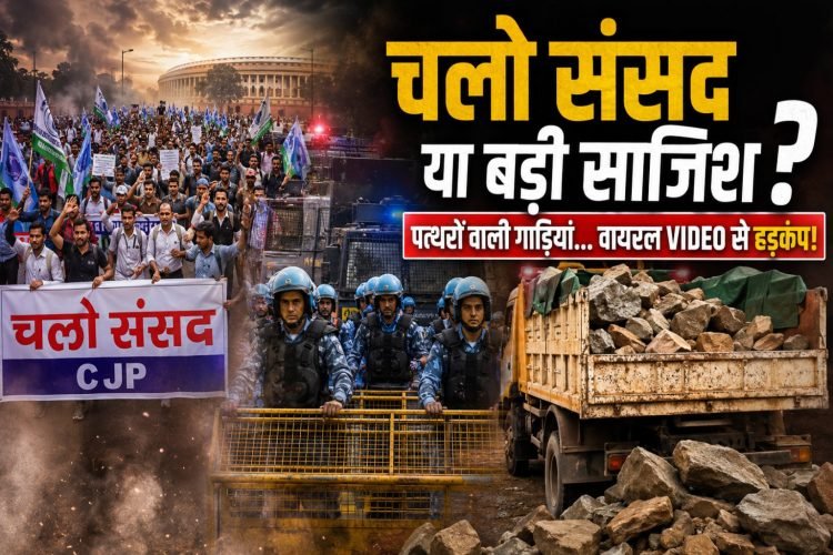 From the nameplate to 'trucks loaded with stones'... Viral video from CJP's 'Chalo Sansad' march raises questions.