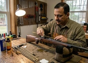 A man was shot while cleaning his gun, and died on the spot.